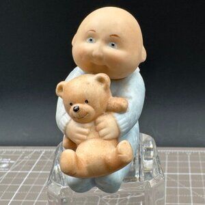 Vintage 1984 OAA Inc. Cabbage Patch Baby Ceramic Figure Holding Teddy Bear